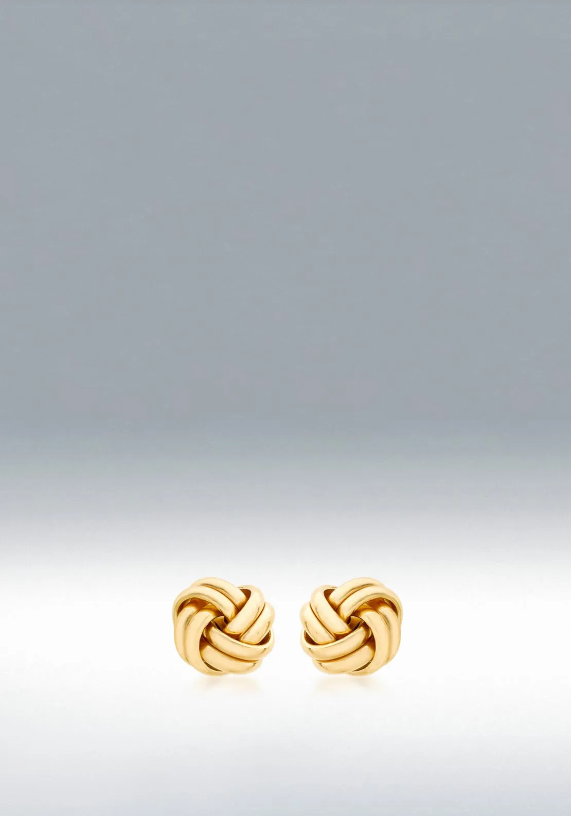 9 Carat Gold Knot Stud Earrings, Yellow Gold