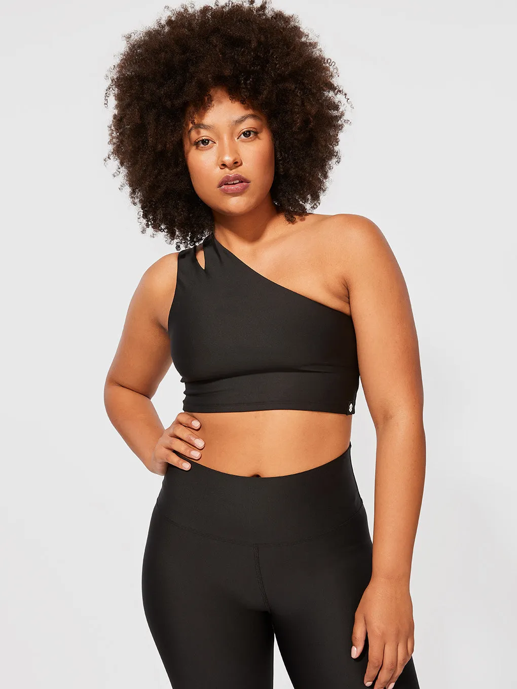 BARRY'S BLACK ONE SHOULDER BRA