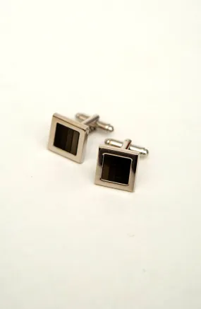 Black Textured Square Cufflinks