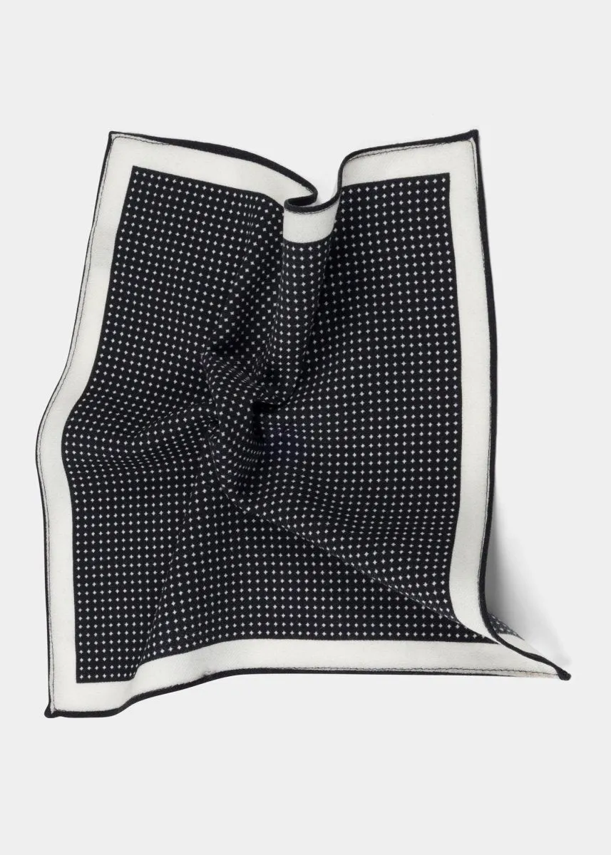 Black White Pocket Square