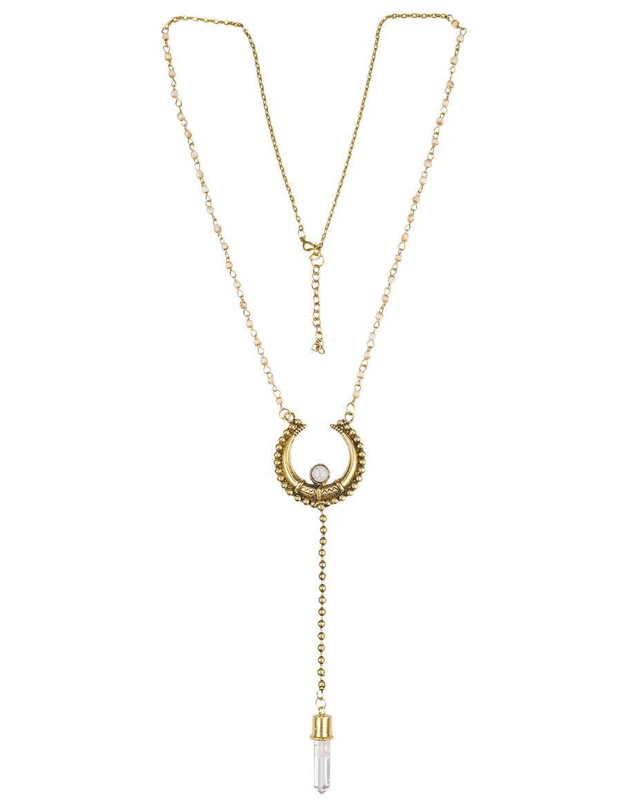 Crescent Moon Charm Necklace