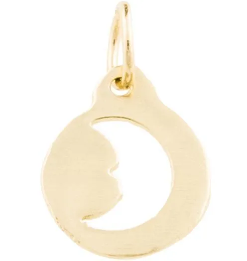 Crescent Moon Cutout Charm