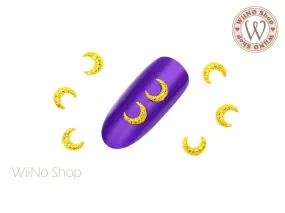 Crescent Moon Nail Metal Charm - 4 pcs