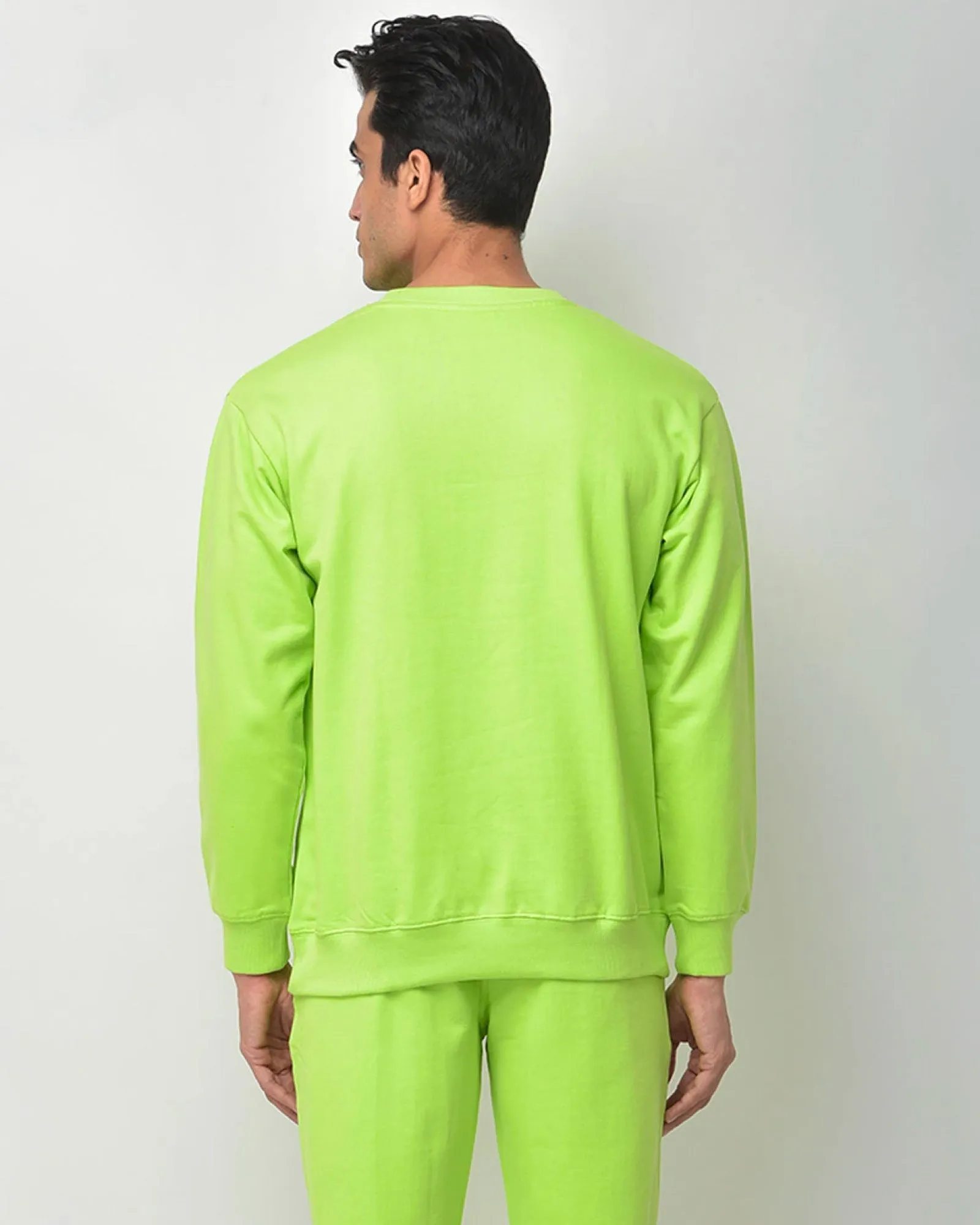 Drop Shoulder Sweatshirt: Neon Green