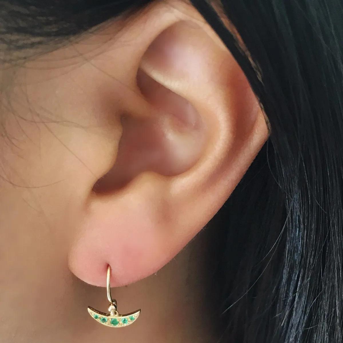 Emerald Balance Earring (Single)