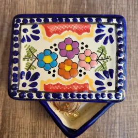 Flowers Talavera jewelry box