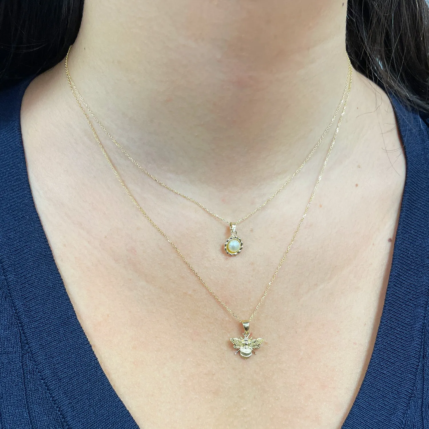 Gold Bee Necklace