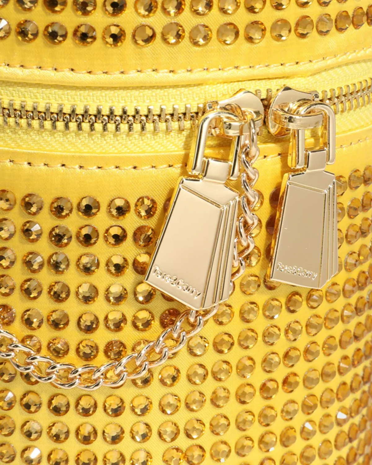 Gold Crystal Mini Barrel Bag