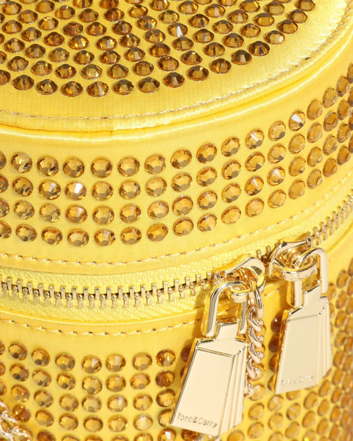 Gold Crystal Mini Barrel Bag