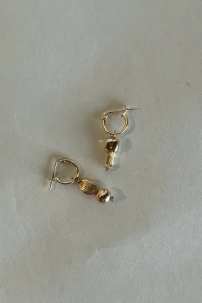 Gold Pillar Earrings