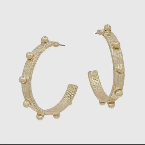 Gold Stud Hoops