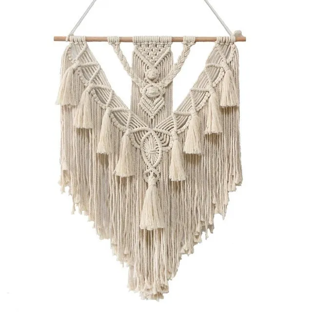 Hand Woven Macrame Wall Hanging Art 5 Different Styles You Choose Crescent Moon Star Wise Owl Handmade Bohemian Decoration Gorgeous Tapestry Hippie Gypsy Home Decor Living Room Bedroom