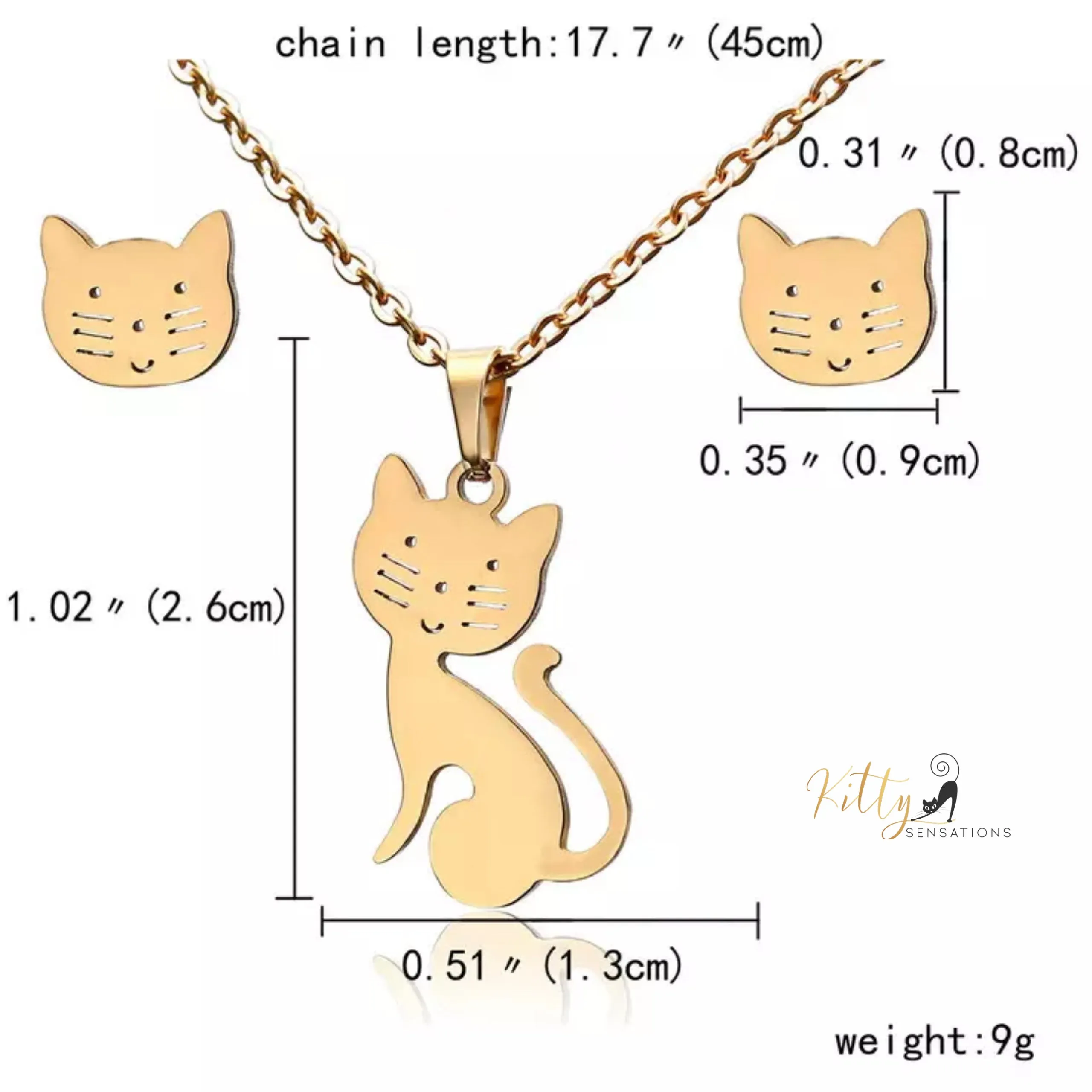 Happy Cat Gold Set (Gold Plated)