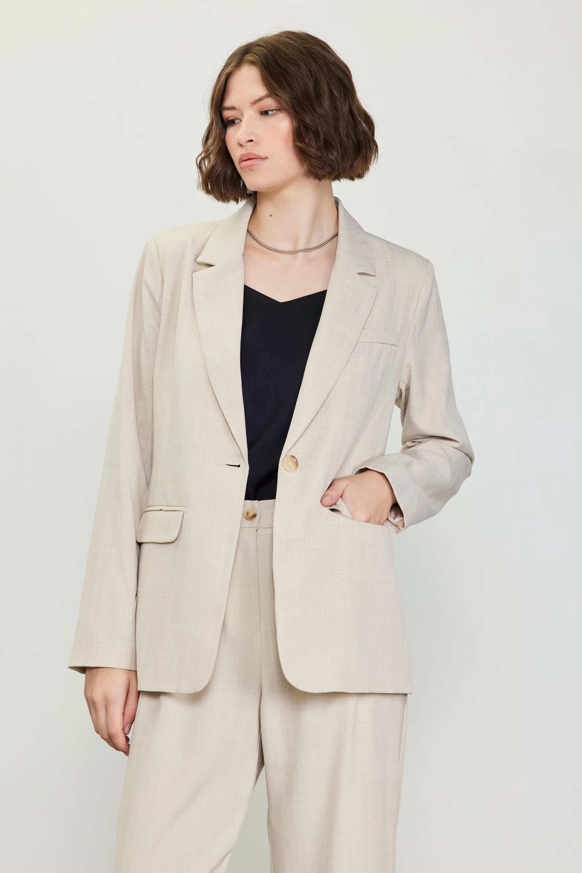 Iris Single Button Blazer