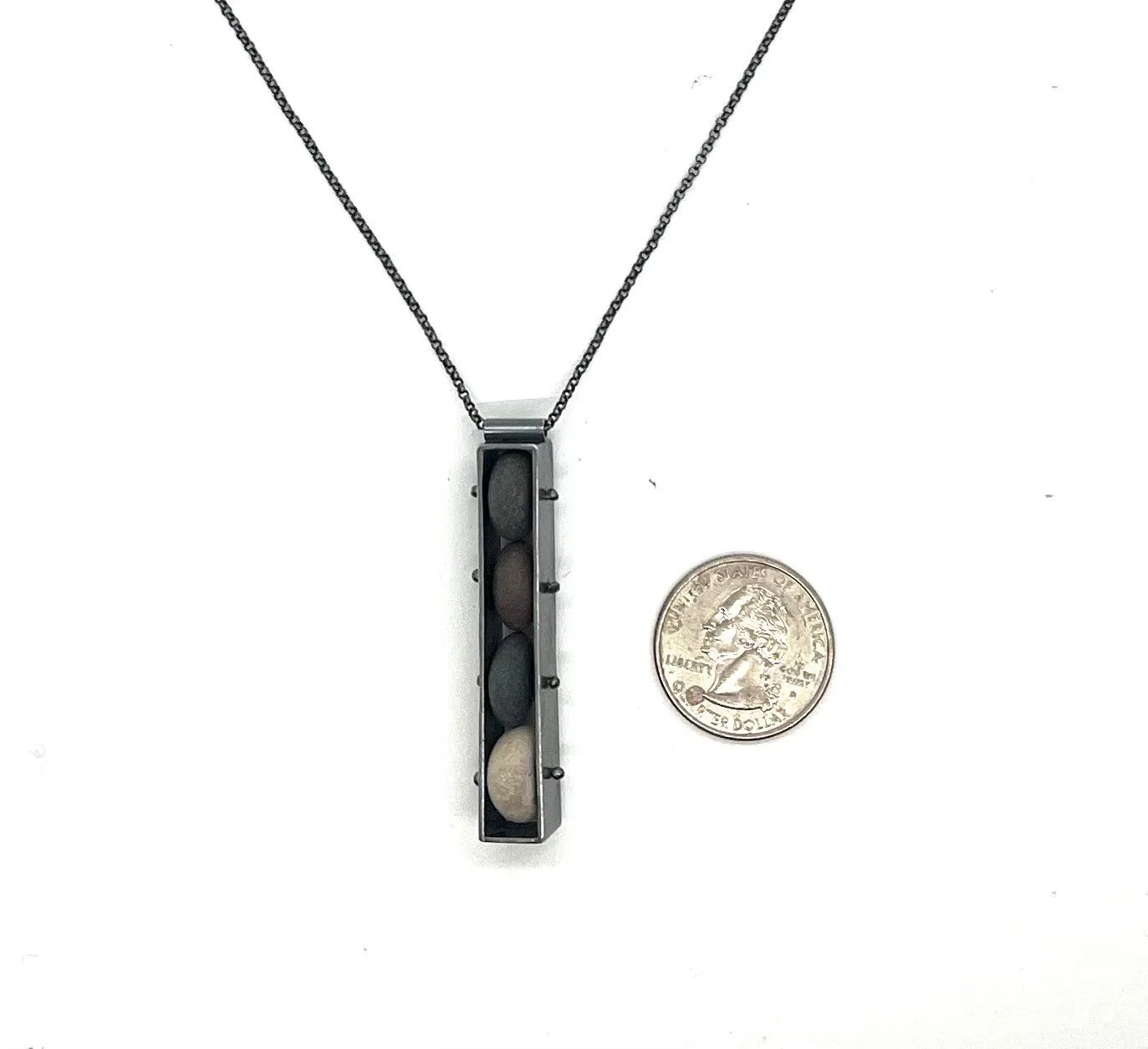 Long Vertical Box Necklace