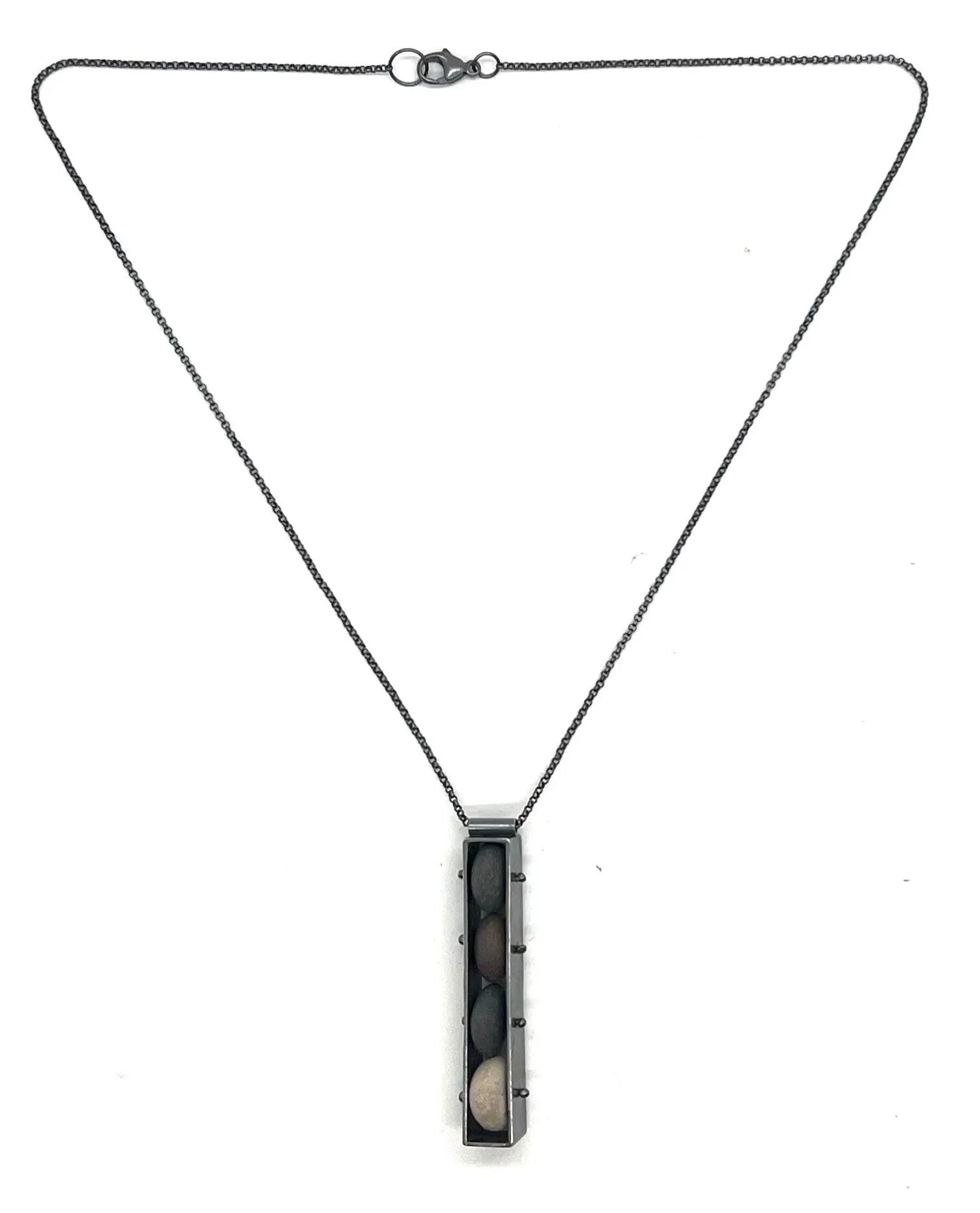 Long Vertical Box Necklace