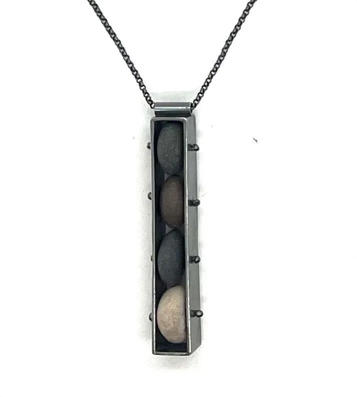 Long Vertical Box Necklace