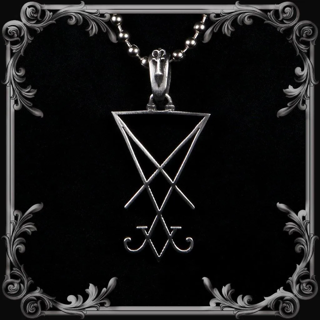 Small Lucifer Sigil Pendant - Elegant Occult Jewelry for Spiritual Symbolism