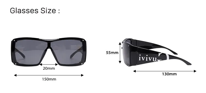 Oversized Square Goggle Sunglasses