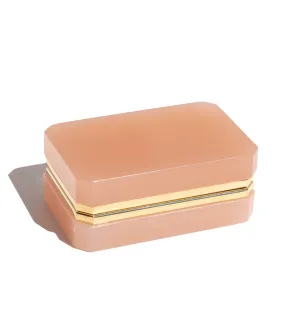 Pink Rectangle Opaline Glass Box