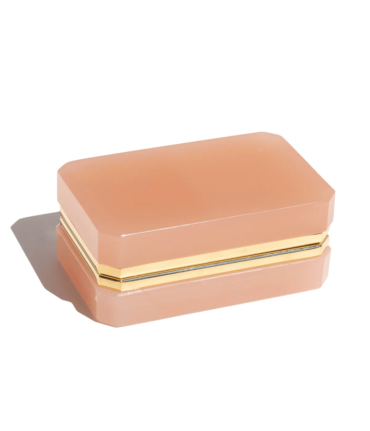 Pink Rectangle Opaline Glass Box