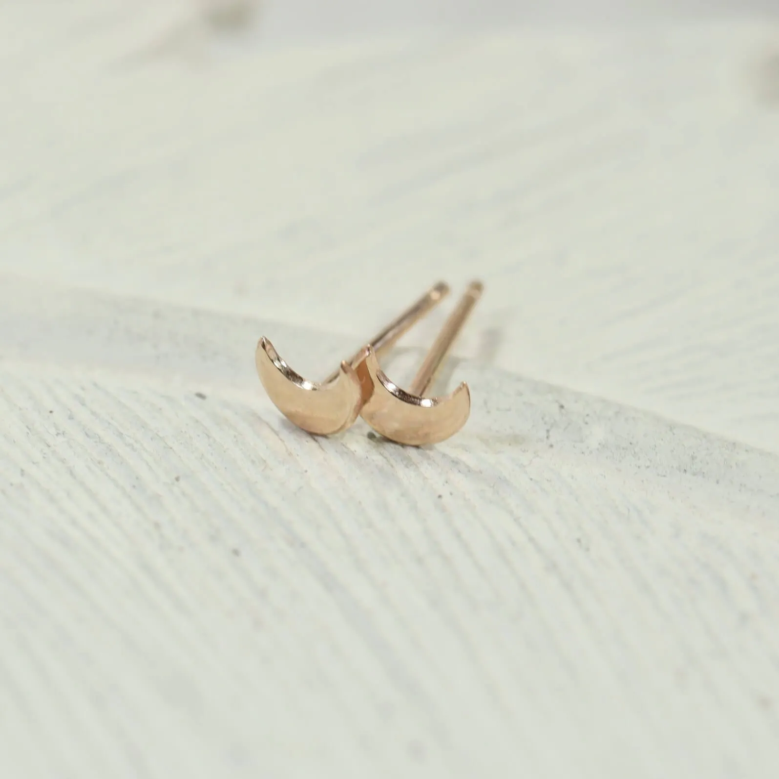 Post Earring Crescent Moon 3mm Choose Your Metal