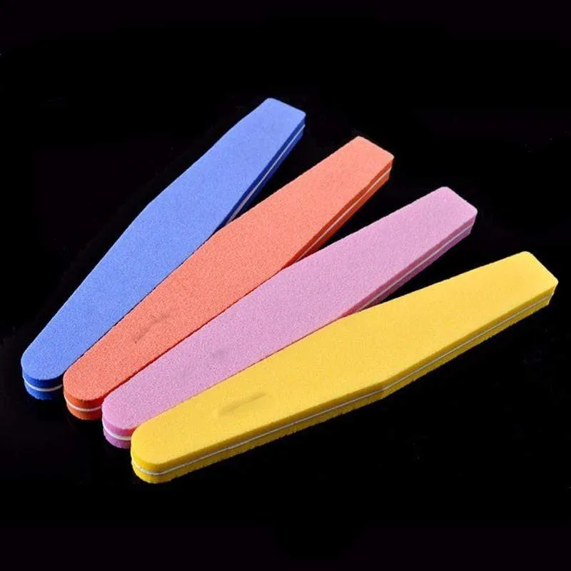 Professional Nail Files 10pcs Buffing Slim Crescent 100/180 Nail Beauty Tools Diamond Spong Block Polissoir Ongles Nail Tool