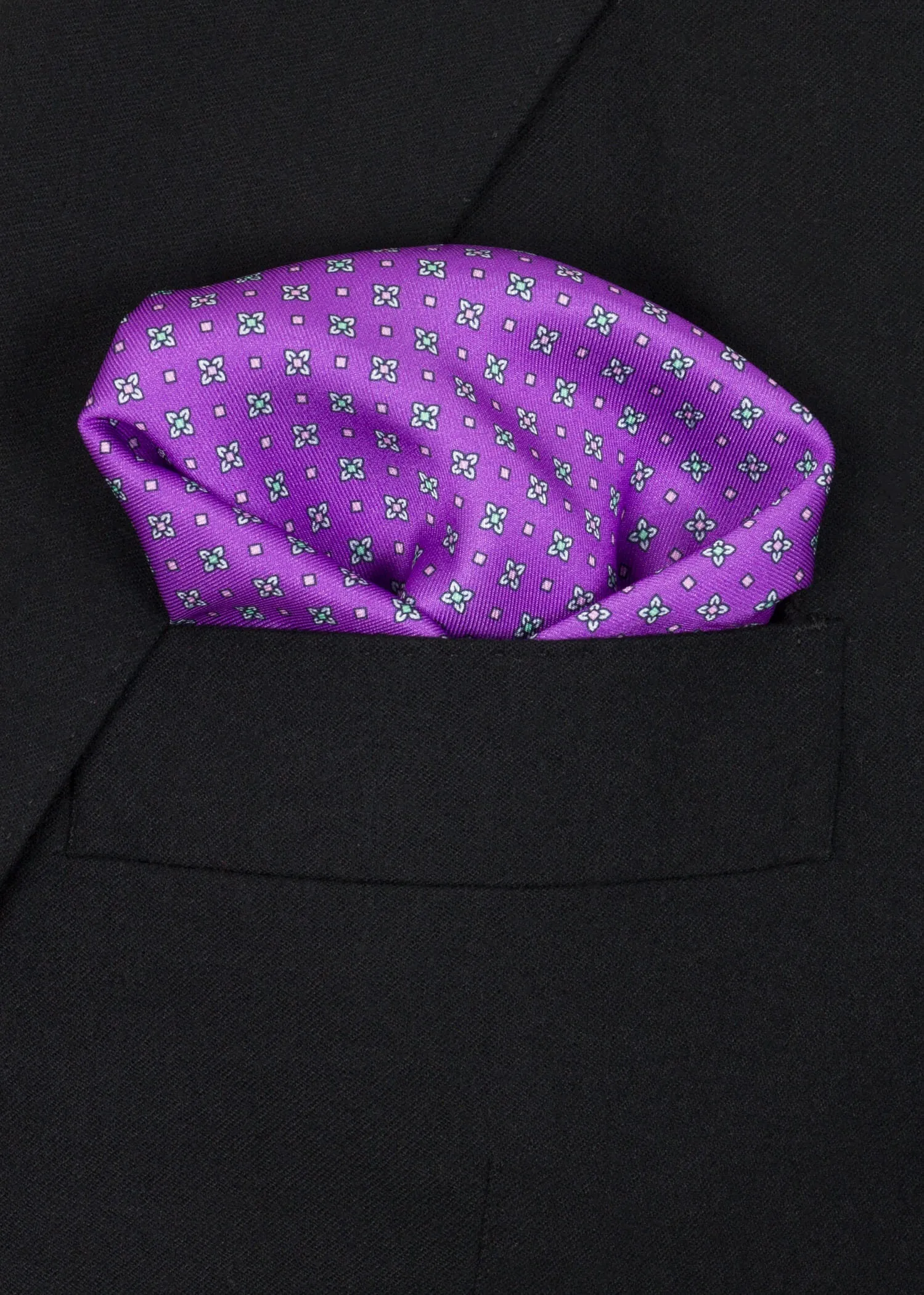 Purple Lime Pocket Square