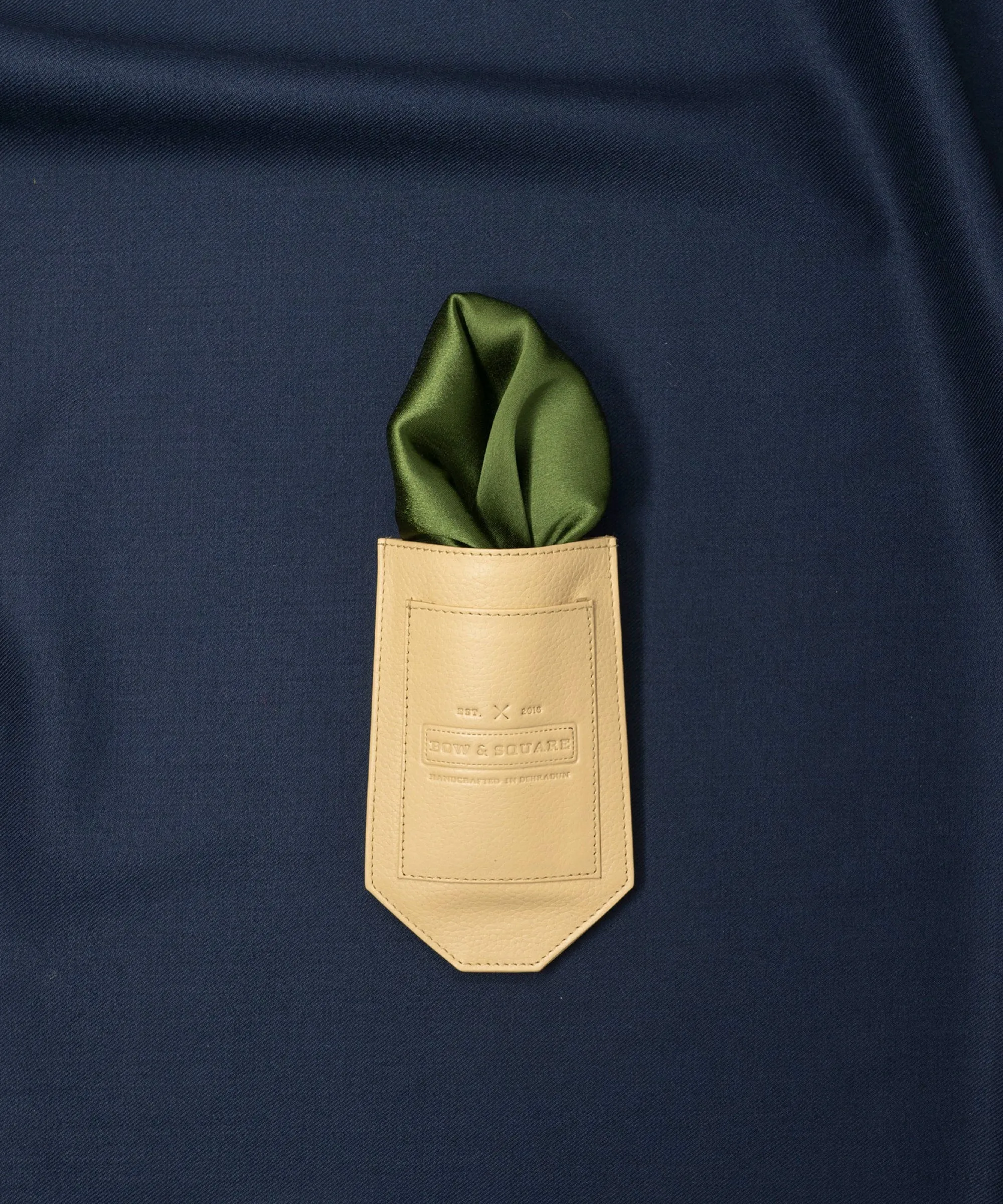 Regal Net Green Pocket Square