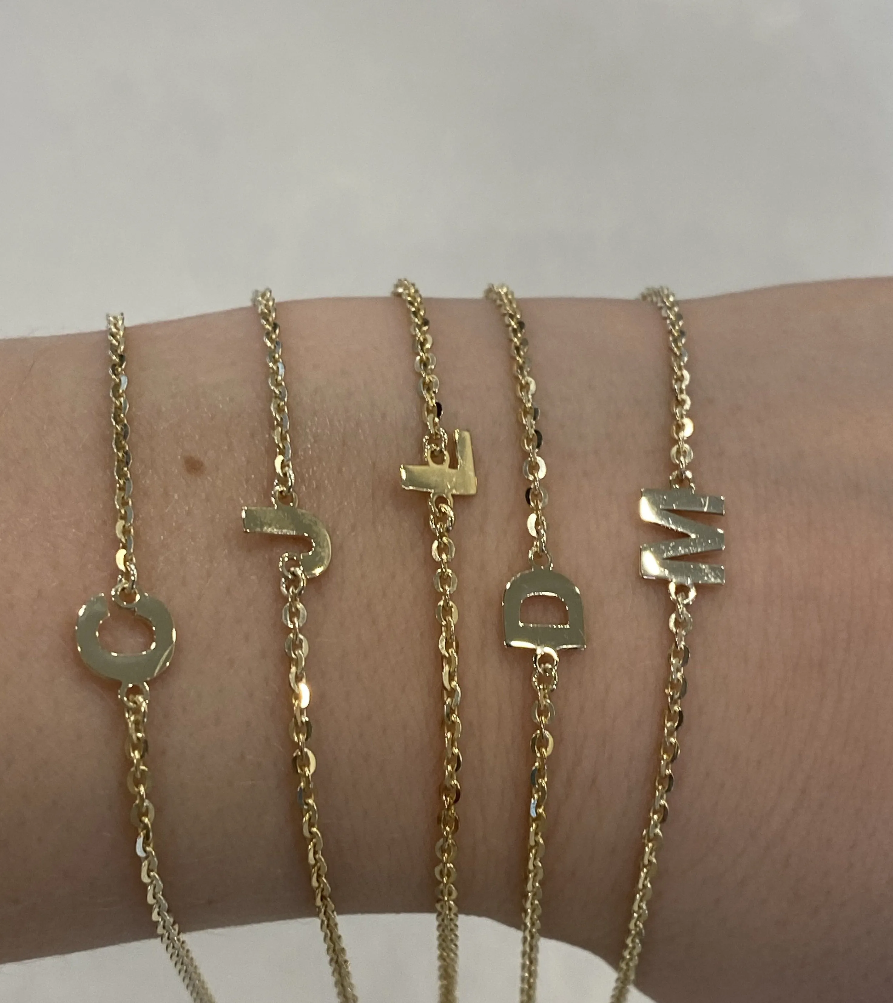 Single Initial Bracelet