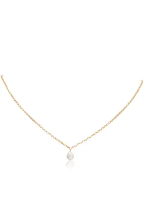 Single Pearl Drop Back Necklace