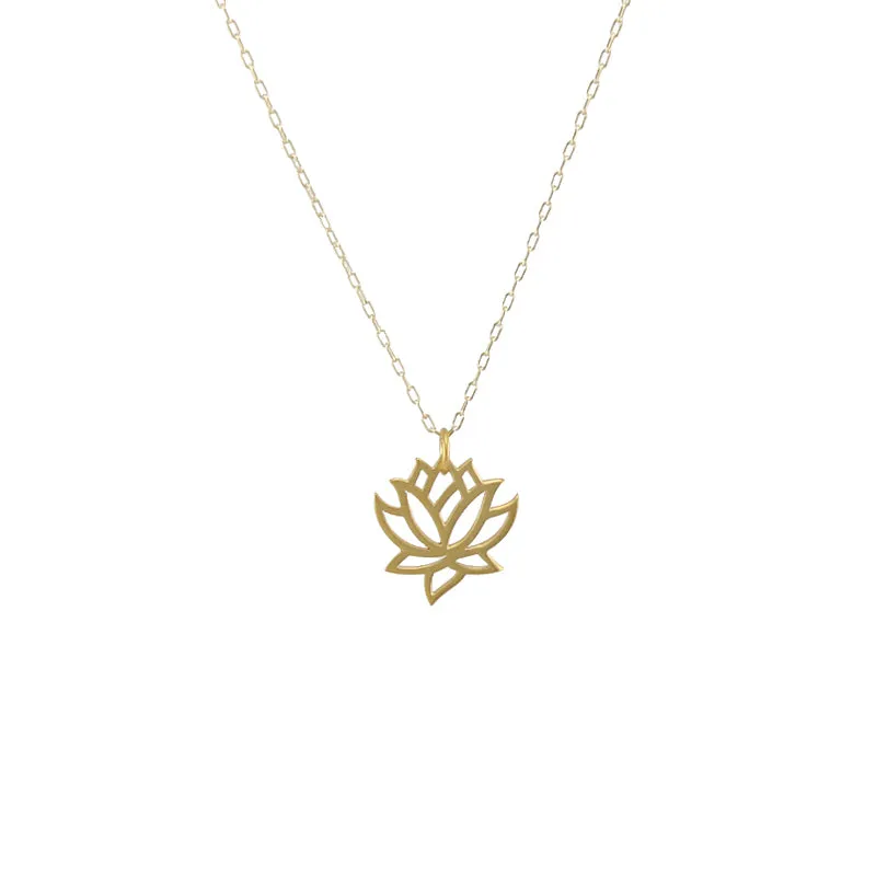 Small Lotus Flower Necklace