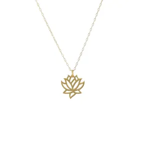 Small Lotus Flower Necklace