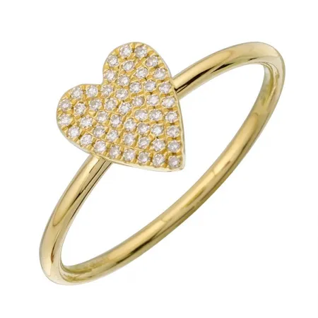 Small Pave Heart Ring