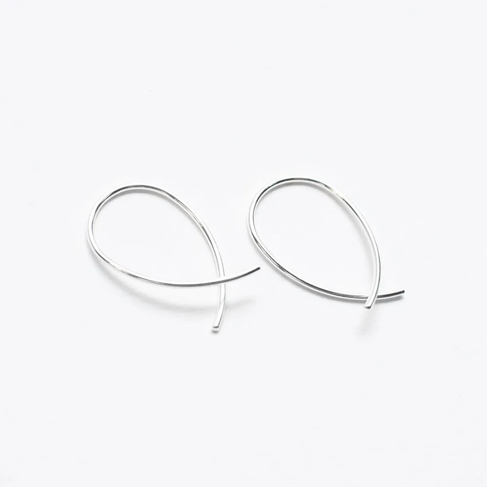 Small Silver Twist Hoops