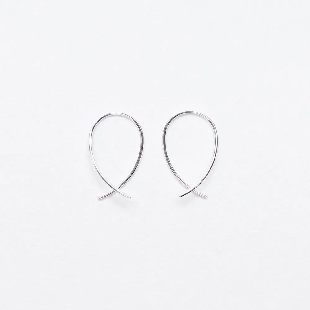 Small Silver Twist Hoops