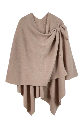 Solid Shoulder Wrap - Beige