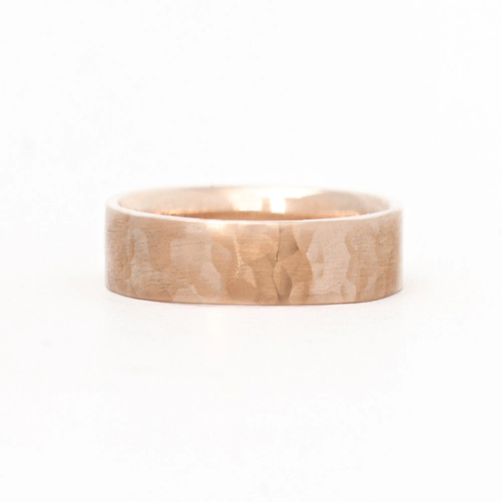 Square 6mm Hammered Band