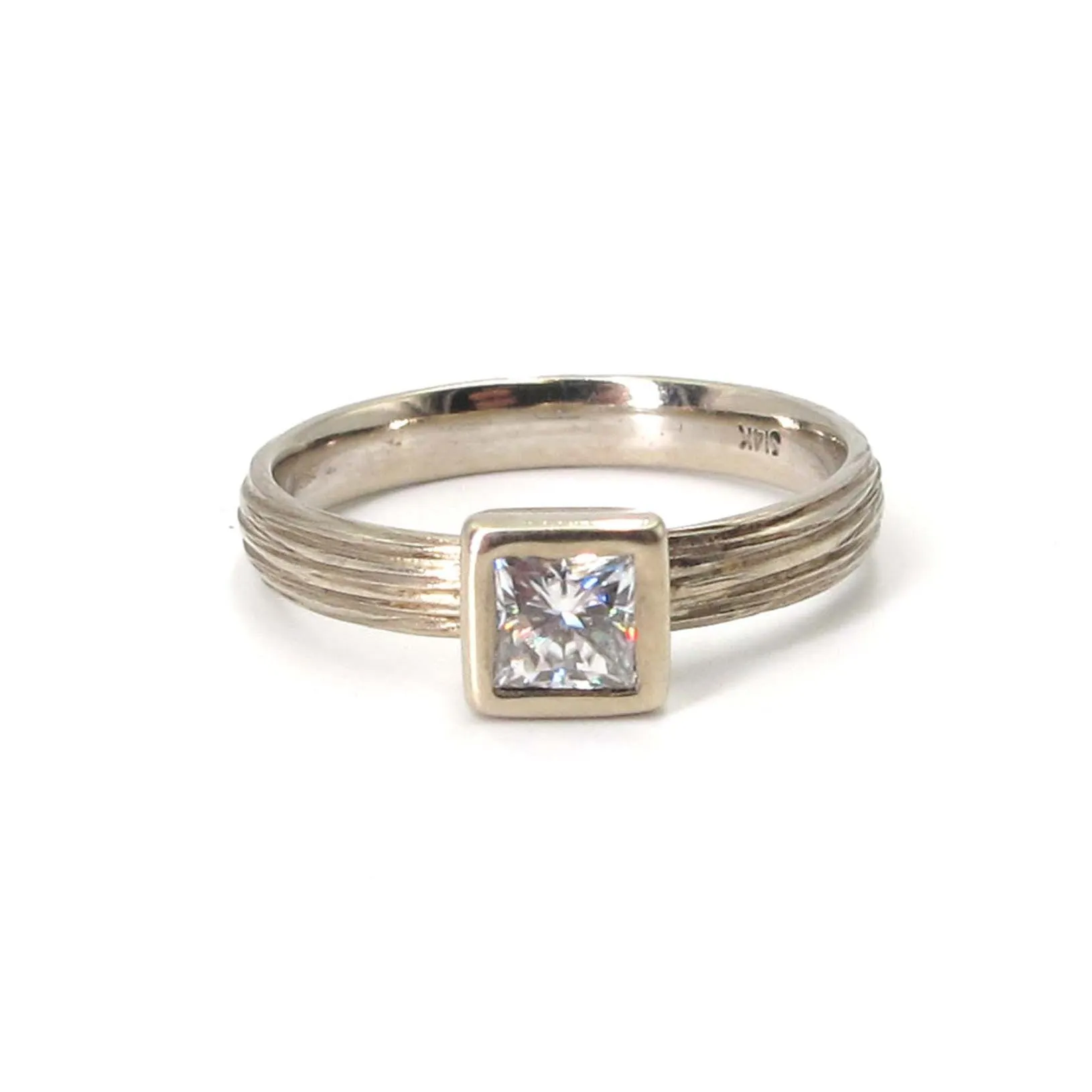 Square Moissanite Ring