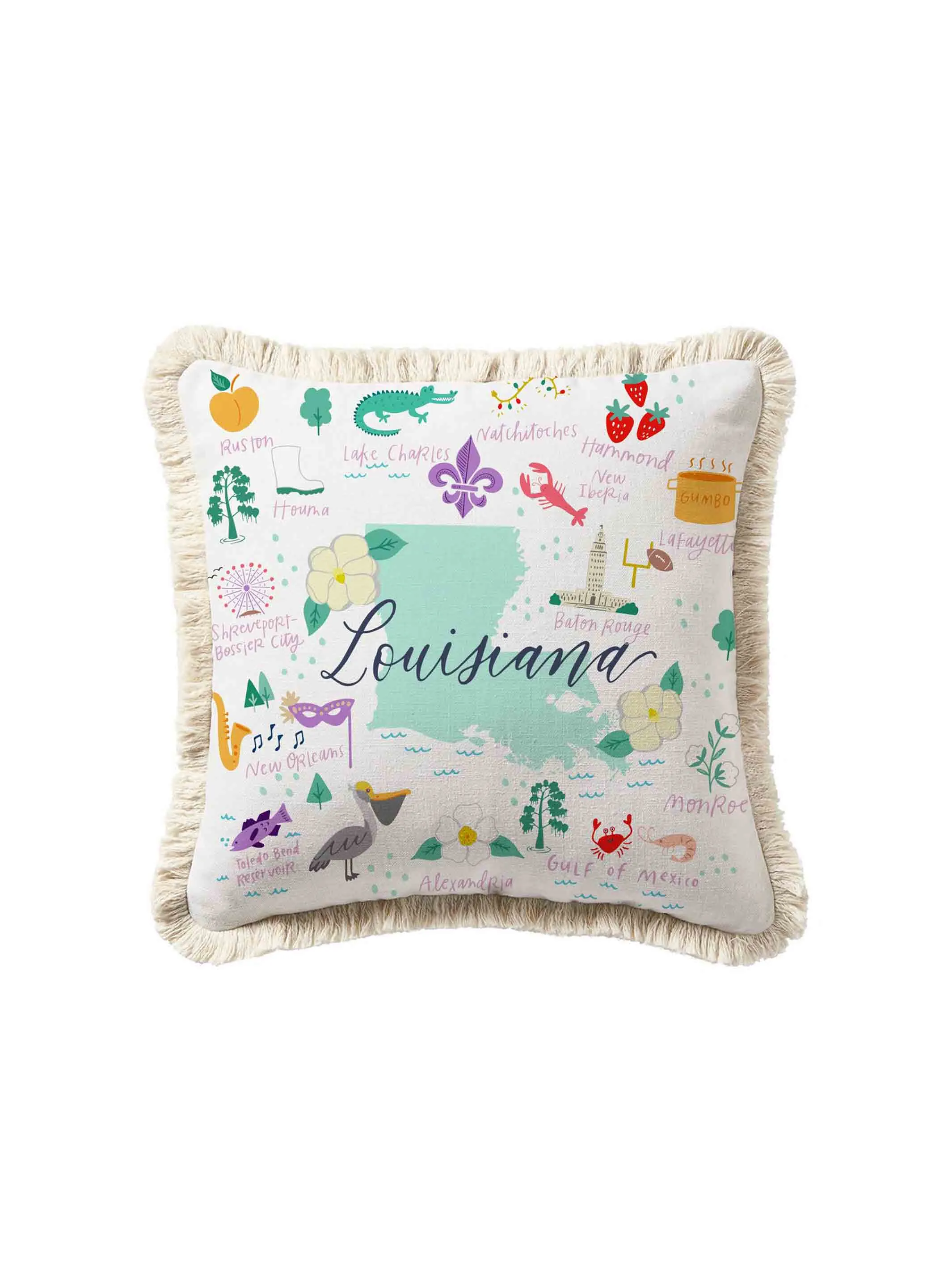 Square Pillow | Louisiana