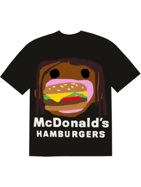 Travis Scott x CPFM 4 CJ Burger Mouth T-Shirt Black