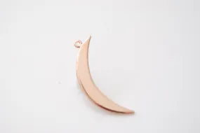 Vermeil Rose Wholesale Gold Crescent Moon Charm- 18k gold plated over Sterling Silver, Gold Half moon charm pendant, Gold Tusk Charm, Gold Moon Charm